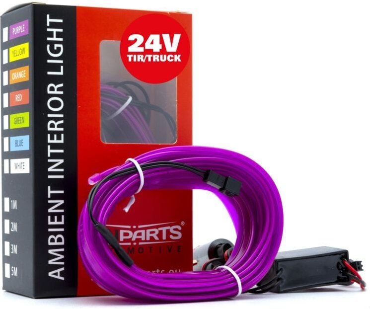 LED Auto Lichtleiter Umgebungslicht 24V Lila 5 Meter