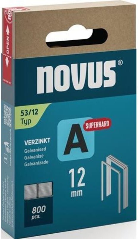 Novus - Feindrahtklammer a Typ 53 Klammerbreite 11,3 mm 12 mm 0,75 mm superhart