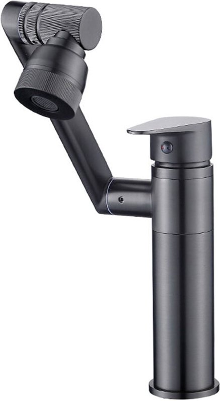 Fitags - Küchenarmatur, verchromter Küchenspülen-Wasserhahn mit 2 Sprühmodi, 360° drehbarer universeller mechanischer Ar...