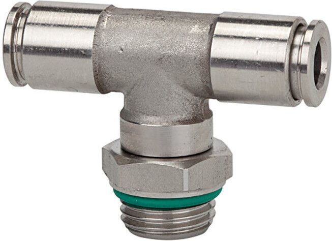 T-Steckverschra., drehbar, g 1/8 a., Schl.-Ø 4, 15bar, es 1.4404 - Riegler