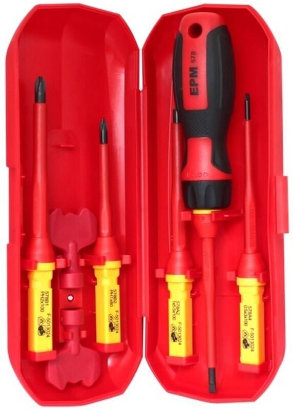 VDE-isolierter Schraubendrehersatz 8-teilig im Etui - E-400-0411