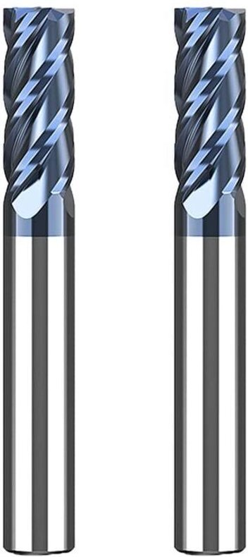 Jalleria - Stück Hartmetall Schaftfräser 8mm, 4 Zähne / 4 Schnitte, AlTiN Schwarz Beschichtung cnc Fräser, Vollhartmetal...