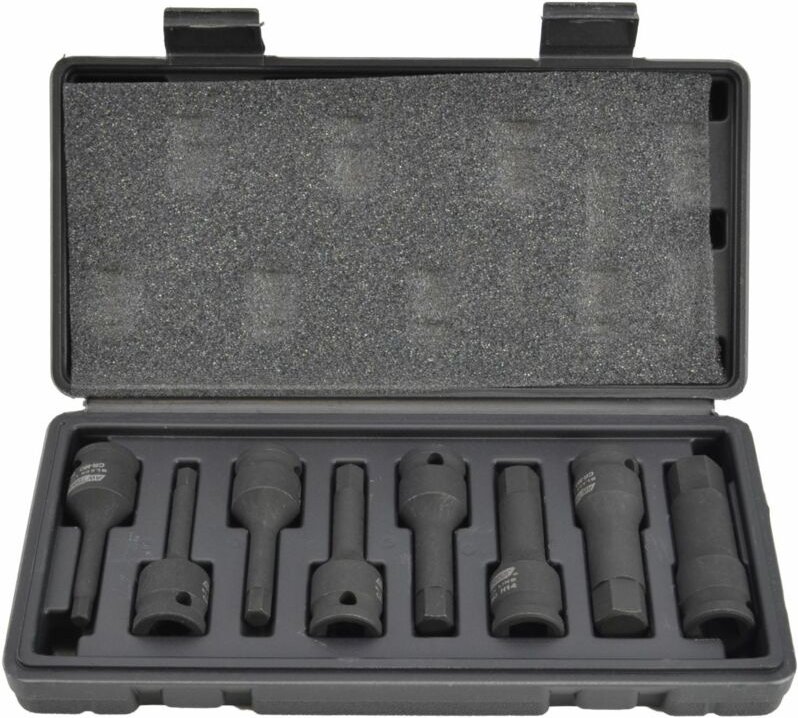 Awtools klucze udarowe trzpieniowe hex 8szt. schwarze Linie