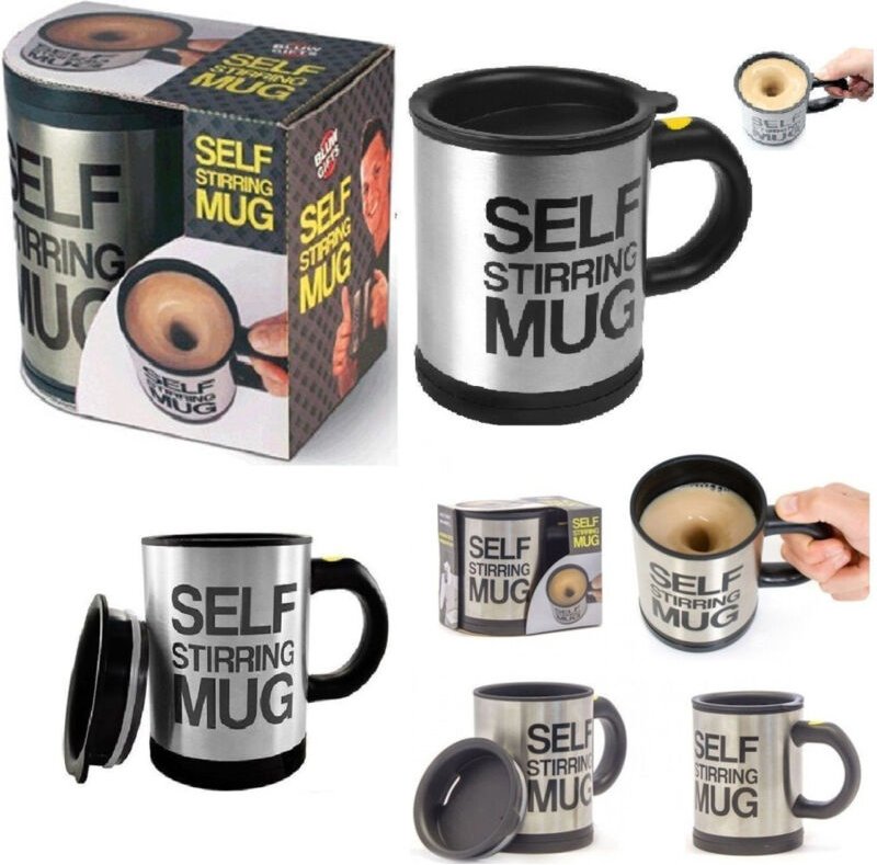Thumbnail - Trade Shop Traesio - Trade Shop - tazza automescolante termica self stirring mug miscela schiummary Kaffee idea regalo -