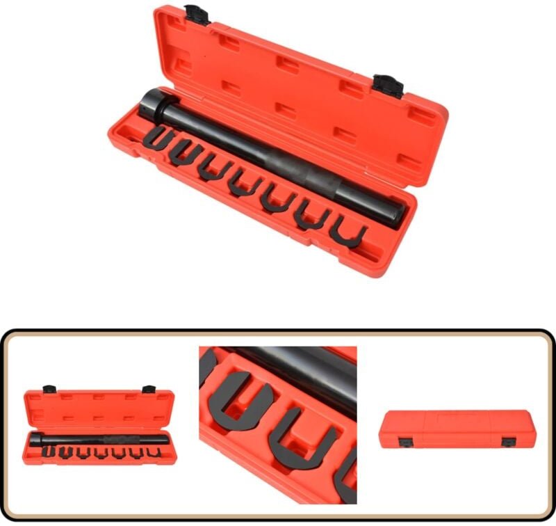 8-tlg. Montage-/ Ausbauwerkzeug-Set für innere Spurstangen - Montagewerkzeug - Spurstangenwerkzeug - Autowerkstatt - Rep...