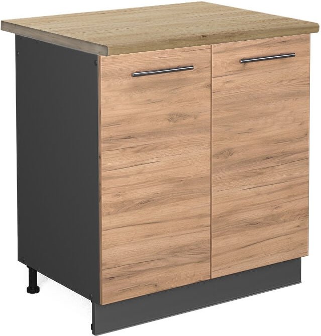 Vicco - Spülenunterschrank Fame-Line, Goldkraft Eiche, 80 cm , ap Eiche