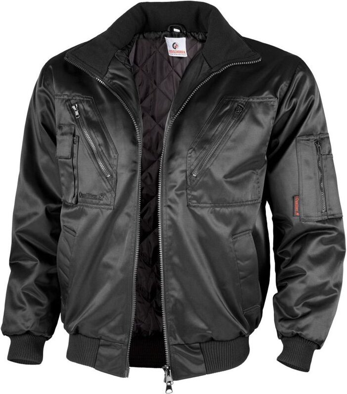 Qualitex Pilotenjacke mit festem Arm & Steppfutter, Größe: S, Farbe: schwarz