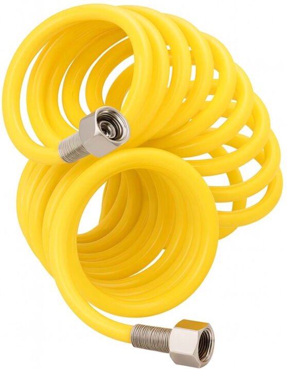 Airbrush Spiralschlauch 2x g 12,91 mm (1/4') Innengewinde 5 m Druckluftschlauch
