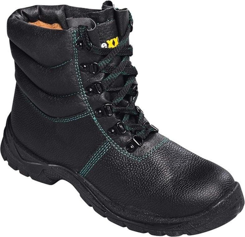 teXXor® S3-Winterschnürstiefel RANGER, Schwarz/Grün