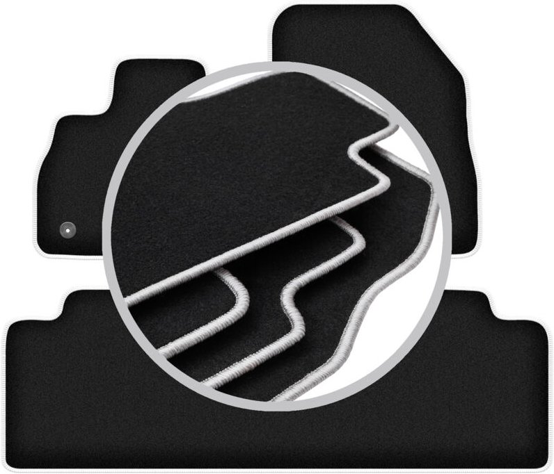 CARLUX-SILVER Autofußmatten für: Renault Espace V Minivan (2015-)