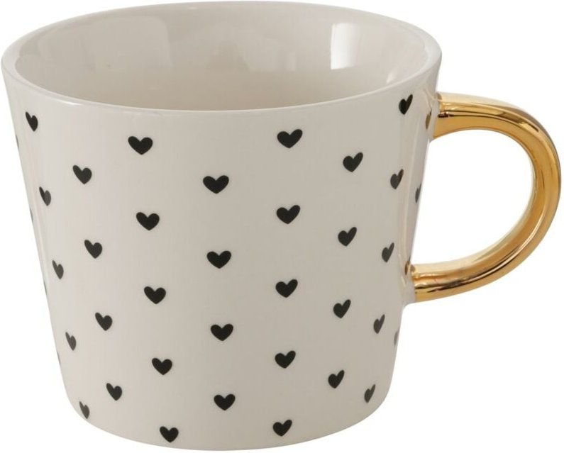 Tasse aus Porzellan mit goldenem Griff, fayette