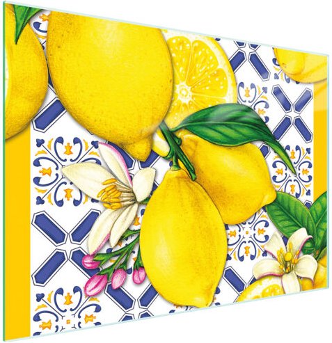 Glasschneidebrett 30x22 Zitronen