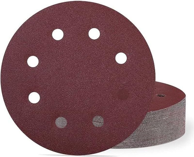 25 Stück Schleifscheiben 180 mm, Körnung 40, 180 mm, 8-Loch-Schleifpapier für Wand- und Deckenschleifer