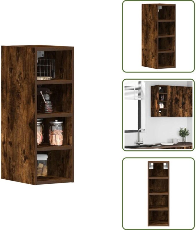 Hängeschrank Räuchereiche 20x29,5x60 cm Holzwerkstoff - Hängeschrank - Hängeschränke - Küchenschrank - Aufbewahrungsschr...