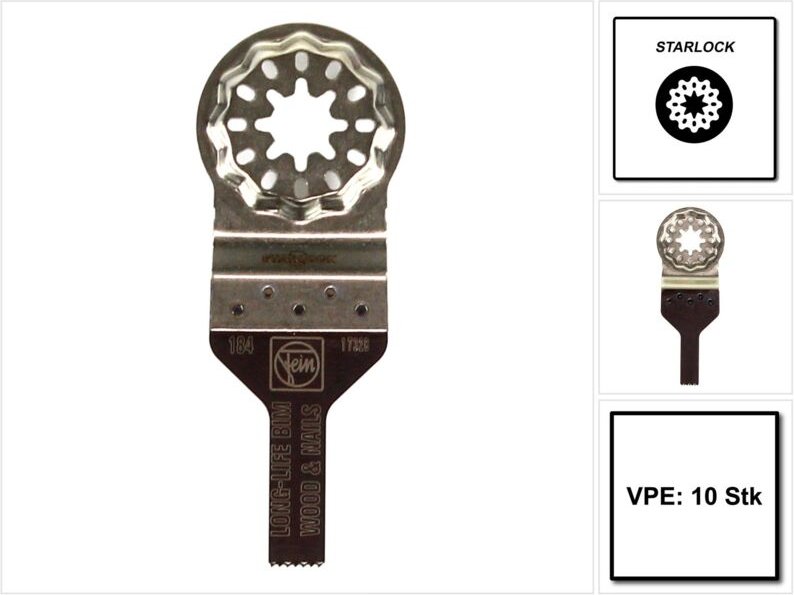 Fein - 10x E-Cut Long-Life Sägeblatt Starlock 10 mm - 63502184240