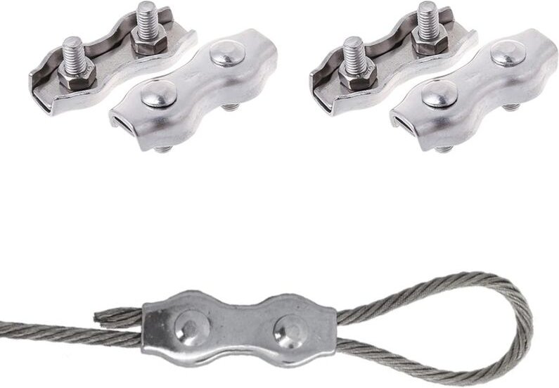 Stück Seilbinder, Duplex-Clips, M4-Doppelkabelbinder, doppelte Edelstahl-Kabelbinder, M4-Edelstahl-Kabelbinder zur Siche...
