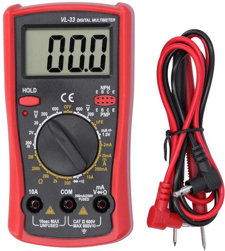 Csparkv - 7 × 15 × 15 cm) Digitalmultimeter Elektronisches Multimeter Spannungs- und Stromtester LCD-Messwerkzeug Klemmv...