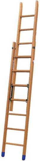 Echelle Direct - Holz Schiebeleiter 2x7 Sprossen, zu erreichende Höhe 2.82m - BCM2-200