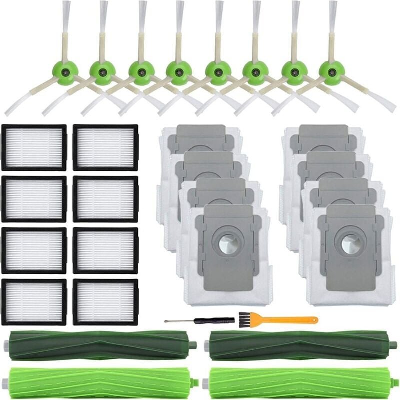 Thumbnail - 20er-Pack Ersatzteile für Irobot Roomba I7 I7+ I3 I3+ I4 I4+ I6 I6+ I8 I8+ J7 J7+/plus E5 E6 E7 Staubsauger, 2 Gummibürs...