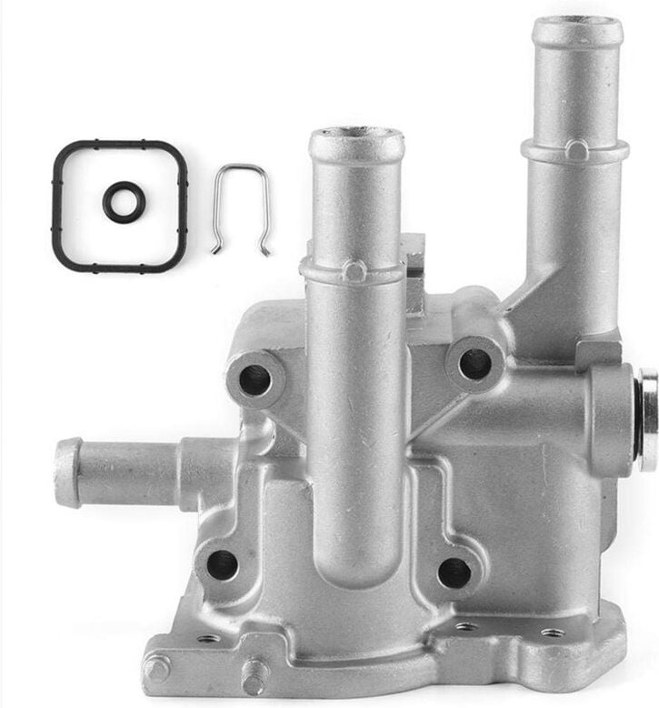 Zoternen - Auto-Thermostatgehäuse, Thermostatabdeckung, Aluminiumlegierung Automotor-Thermostatgehäuseabdeckung Ersatzte...