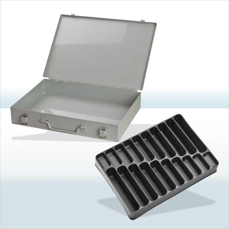 ADB Stahlblechkästen mit Spannverschluss - 20-fach - RAL 7035