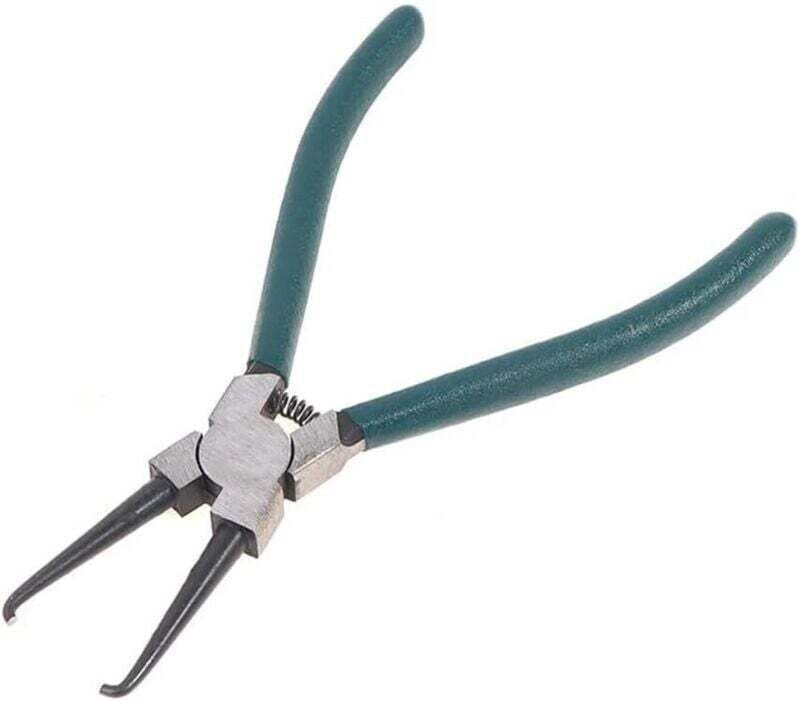 Pinza per anelli elastici KZQ - Strumento di riavvolgimento per anelli di sicurezza a doppio uso 2 in 1 per la rimozione...