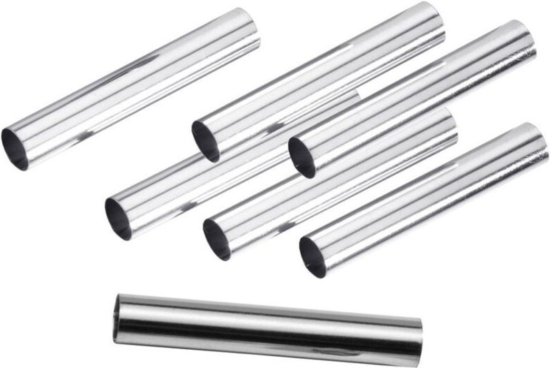 Set of 30 molds for cream rolls - chrome plated metal 88