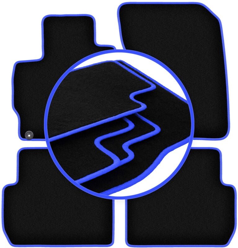 CARLUX-BLUE Autofußmatten für: Mitsubishi Outlander III PHEV SUV (2012-)