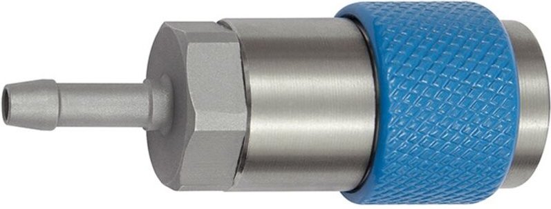 Unv. Dreh-Sicherheitskuppl. nw 6, iso 6150 c, Tülle lw 8, blau - Riegler