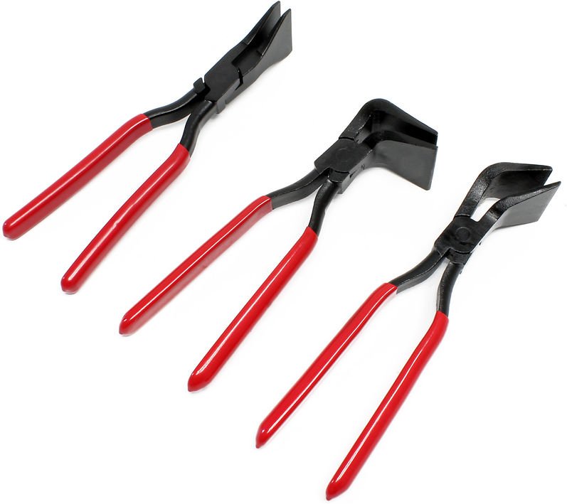 Falzzangen Set 3 teilig, 3x Abkantzange 0° 45° 90° Maulbreite 55 mm für Dachdecker, Klempner, Blechzangen für die Blechb...