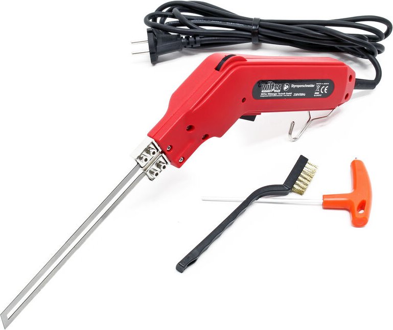 Wiltec Styroporschneider 200W, schnelles Aufheizen inkl. 200mm Klinge, für Styropor, Styrodur & Polystrol-Hartschaum Hei...