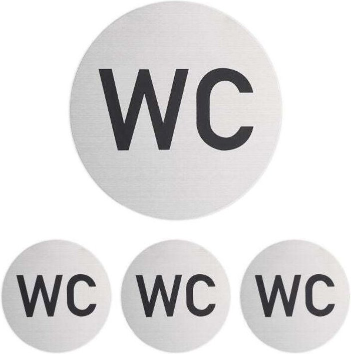 Set mit 4 selbstklebenden wc schildern