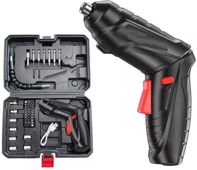 Ulisem3.6V Mini-Elektroschraubendreher-Set, Lithium-Batterie, wiederaufladbar, USB-Akku-Bohrmaschine, diy, multifunktion...