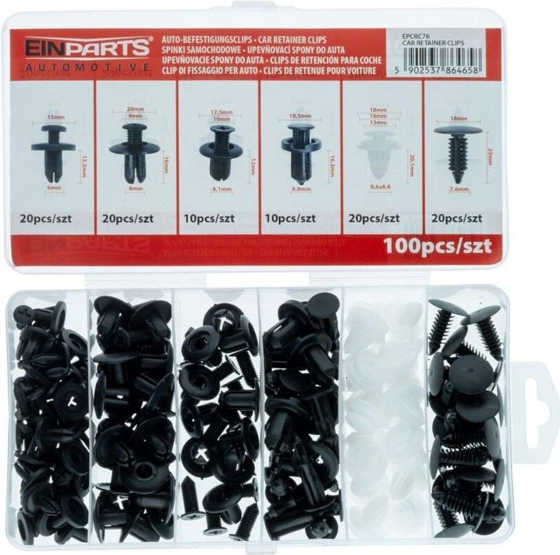 UNIVERSAL Autoclips und -stifte - 100er Set.