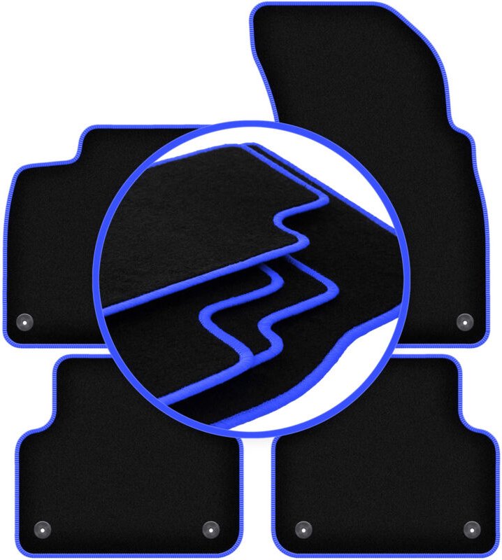 CARLUX-BLUE Autofußmatten für: Audi Q8 SUV (2018-)