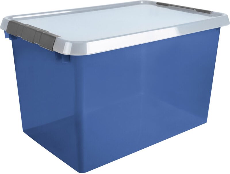 Aufbewahrungsbox mit Deckel Comfort Line 62 l blau transparent - Sunware