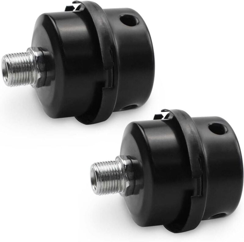 Thumbnail - 2Pcs Luft Kompressor Schalldämpfer Schalldämpfer 1/4 "Gewinde Intake Filter Schwarz Metall für