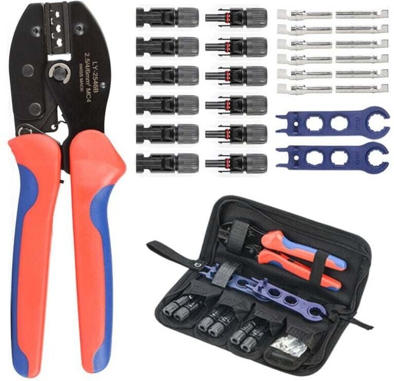 Crimpzange MC4 Photovoltaik Stecker Crimpzange Handwerkzeuge 28-teilig