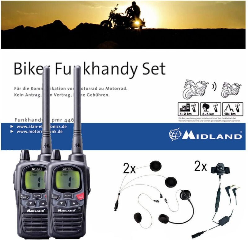 Alan - Midland G9 Pro Biker C923.S1 PMR-Handfunkgerät
