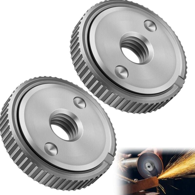 2 Pièces L'éCrou,De Convient à Toutes Les Meuleuses Angulaires Avec Filetagem 14,Meuleuse D'Angle Angulaires Accessoires...