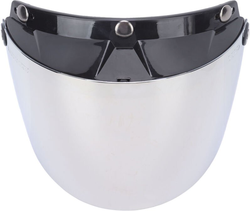 Eosnow Motorradhelm-Linse, Metallknopf, abnehmbarer UV-Schutz, verstellbares Motorrad-Visier, Silber