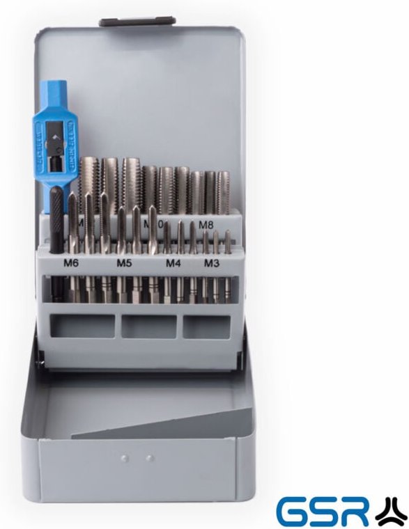 Gewindeschneidsortiment 23tlg. HGB-Satz M3-M12 hssg - GSR