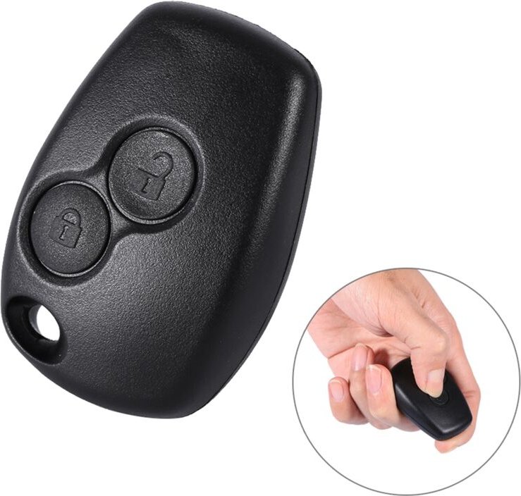 Sjlerst - Fernbedienung 2 Tasten Auto Auto Schlüsselanhänger Shell Cover Case für Kangoo Modus Master
