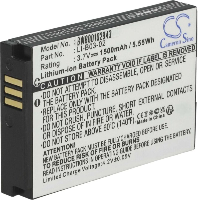 Vhbw - Akku Ersatz für Golf Buddy LI-B03-02 für gps Navigation Navi (1500mAh, 3,7V, Li-Ion)