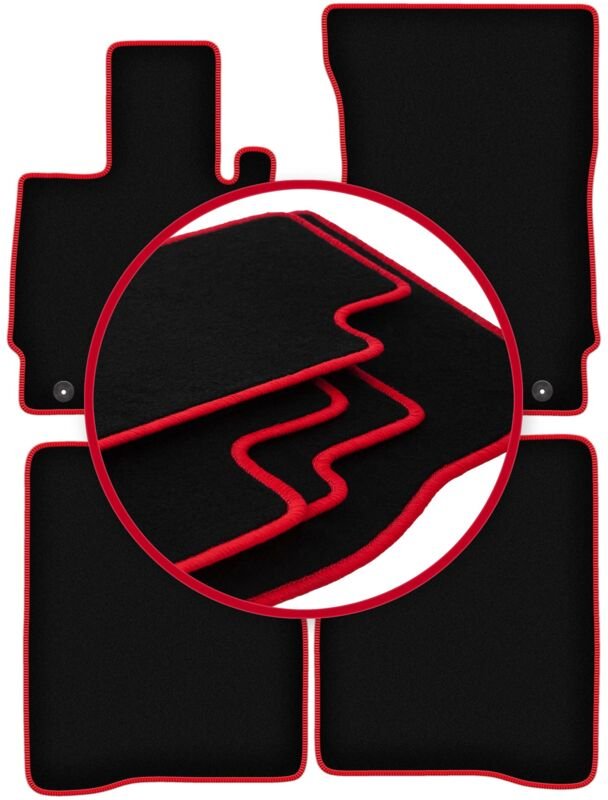 CARLUX-RED Autofußmatten für: Mercedes W221 S-Klasse Limousine lang (2005-2013)