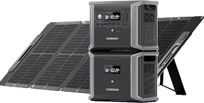 Dabsson 3 kWh erweiterbare Station DBS1300 mit DBS1700B Zusatzbatterie, hohe Leistungskapazität (1330 Wh+1700 Wh), siche...