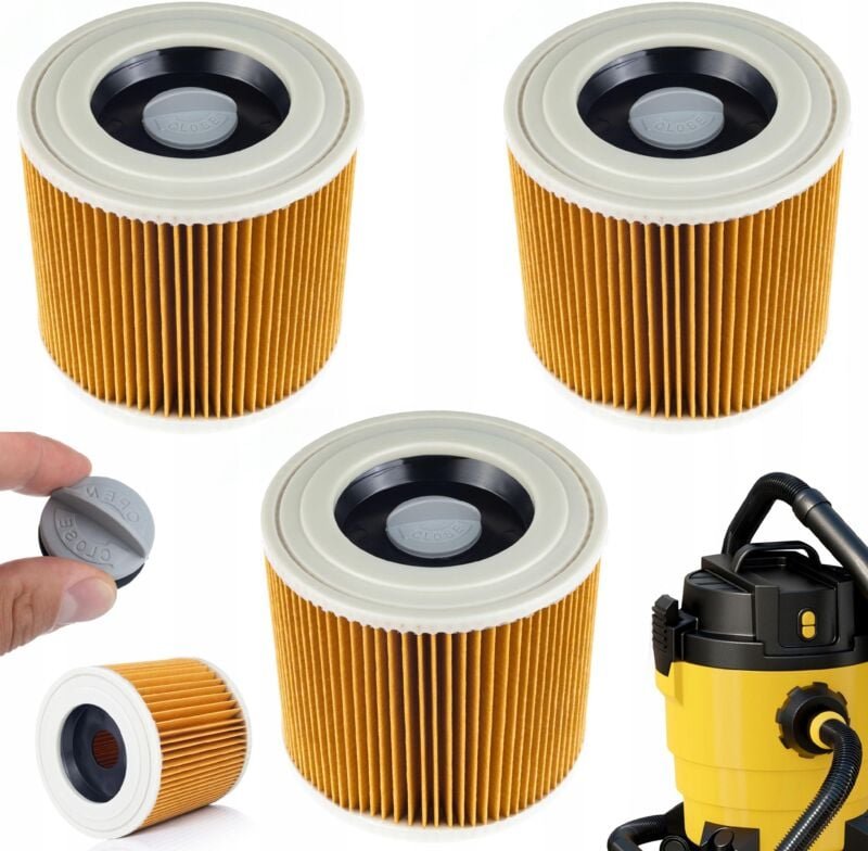 3x waschbarer Filter für Kärcher MV2 MV3 WD2 WD3 Staubsauger