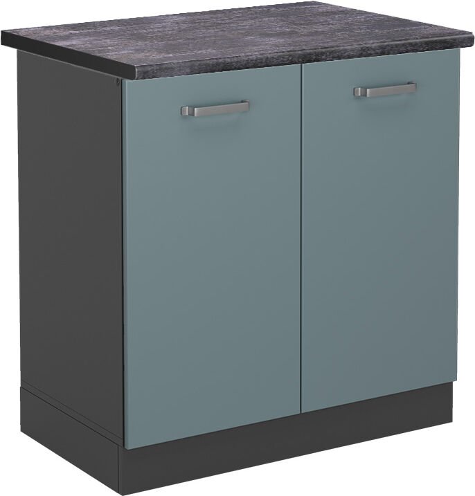 Vicco - Spülenunterschrank R-Line, Blau-Grau, 80 cm , ap Anthrazit
