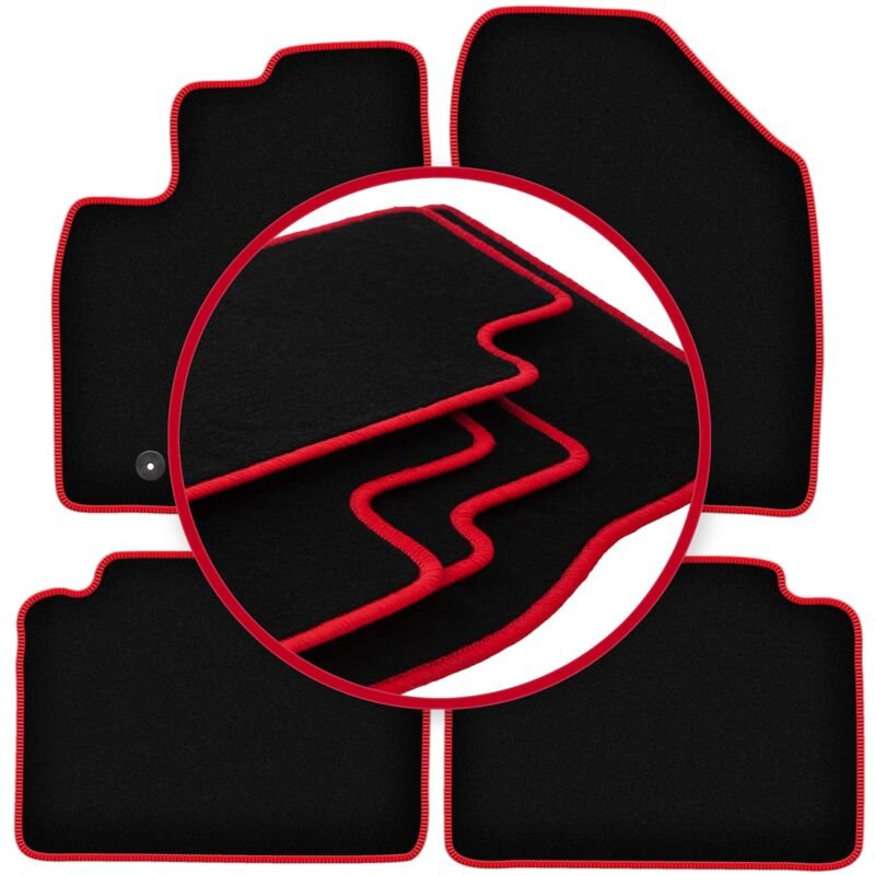 CARLUX-RED Autofußmatten für: Toyota Avensis III T27 Kombi, Limousine, Liftback (2009-2013)