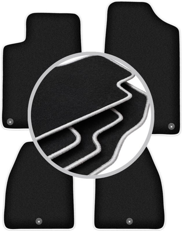 CARLUX-SILVER Autofußmatten für: Peugeot 607 Limousine (1999-2010)